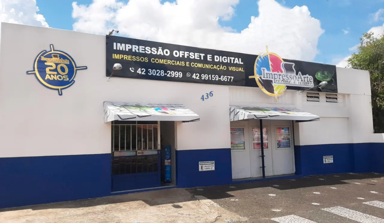 Fachada da Impresso Arte Gráfica em Ponta Grossa