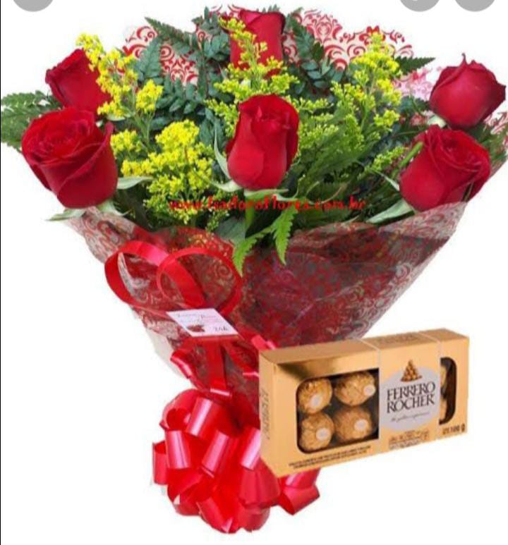 Buquê Rosas e Chocolate