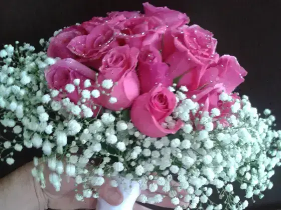 Buquê Noiva Rosas Pink - 36 Rosas
