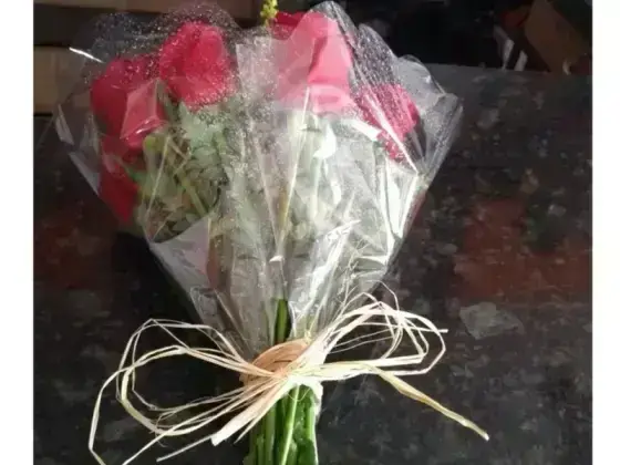 Ramalhete de Rosas Vermelhas - 12 Rosas