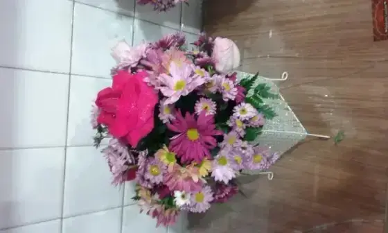 Puff Flor do Campo Rosas