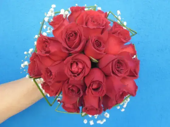 Buquê Noiva Rosas Vermelhas - 24 Rosas