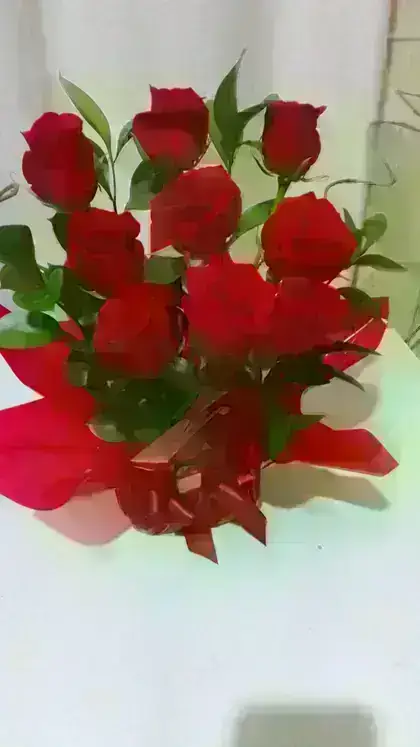 Arranjo com Rosas / Vermelhas / 09 Unidades