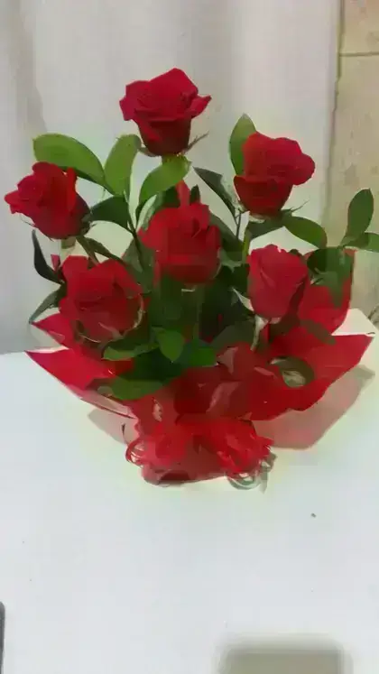 Arranjo com Rosas / Vermelhas / 06 Unidades
