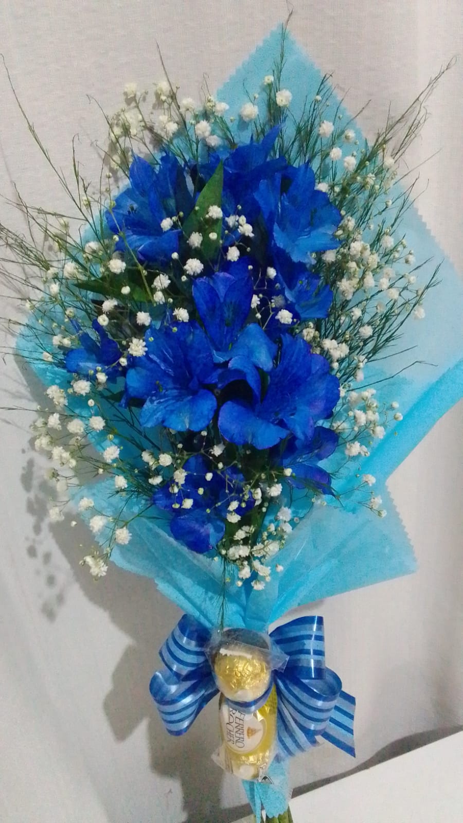 Bouquet Misto Mini buquê com Astromelias / Azuis