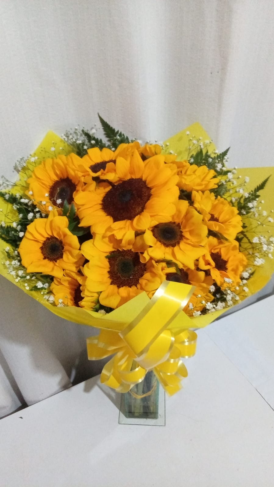 Bouquet com Girassóis / Amarelas / 10 Unidades