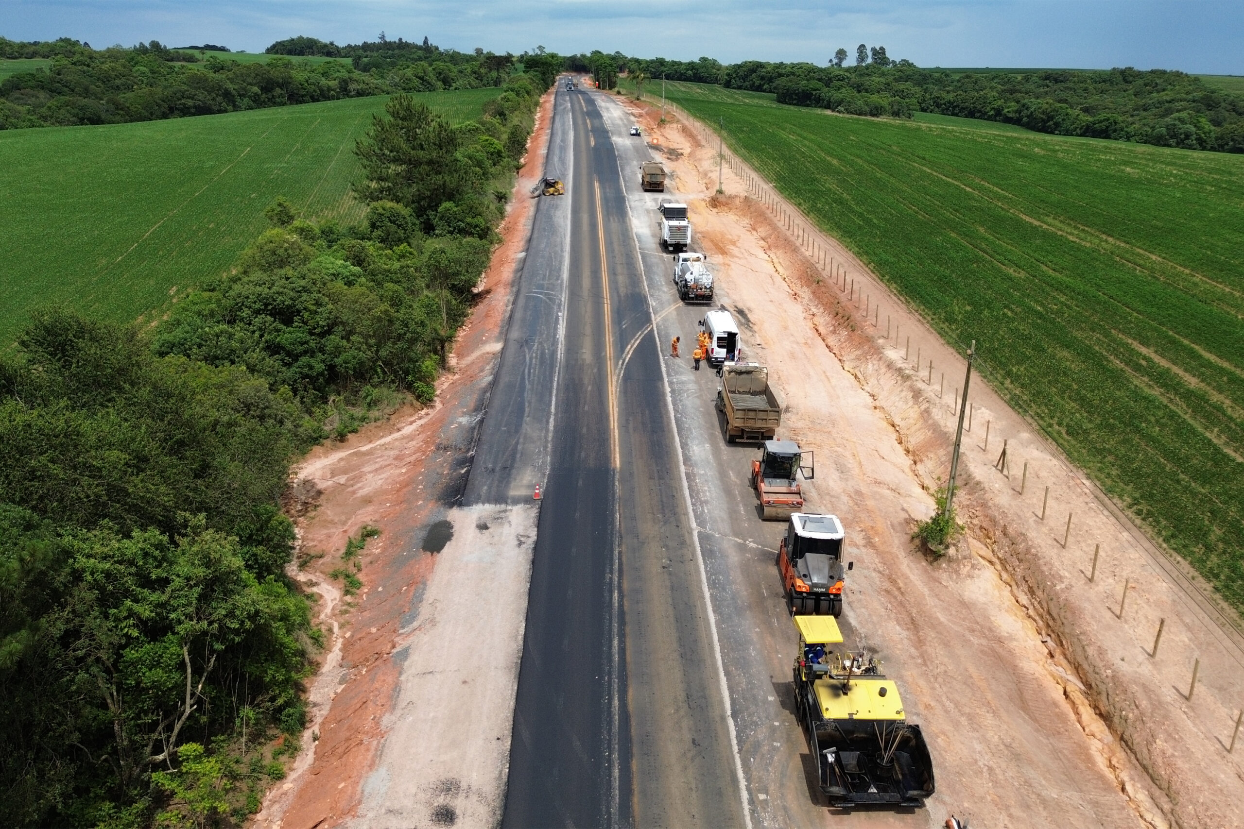 Restauração da PR-151 entre Ponta Grossa e Palmeira atinge 26% de execução